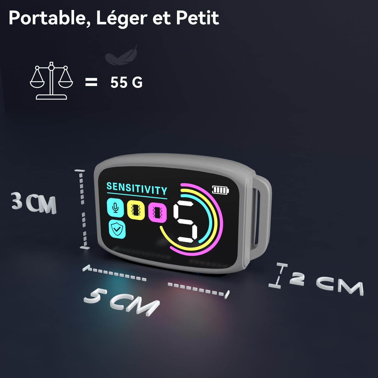 Meloive Collier Anti Aboiement Chien, Conformes à La Nouvelle Loi 2025-Détection Intelligente des Aboiements, 4 Modes Son/Vibration/Forte Vibration, Rechargeable pour Petit et Gros Chien, Blanc