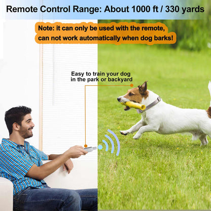 Collier de Dressage pour Chien Citronnelle avec Télécommande, 3 Modes- Pulvérisation/Vibrations/Bip, Rechargeable Collier Anti Aboiements sans Choc Electrique Portée 305m Pulvérisation pour Chien