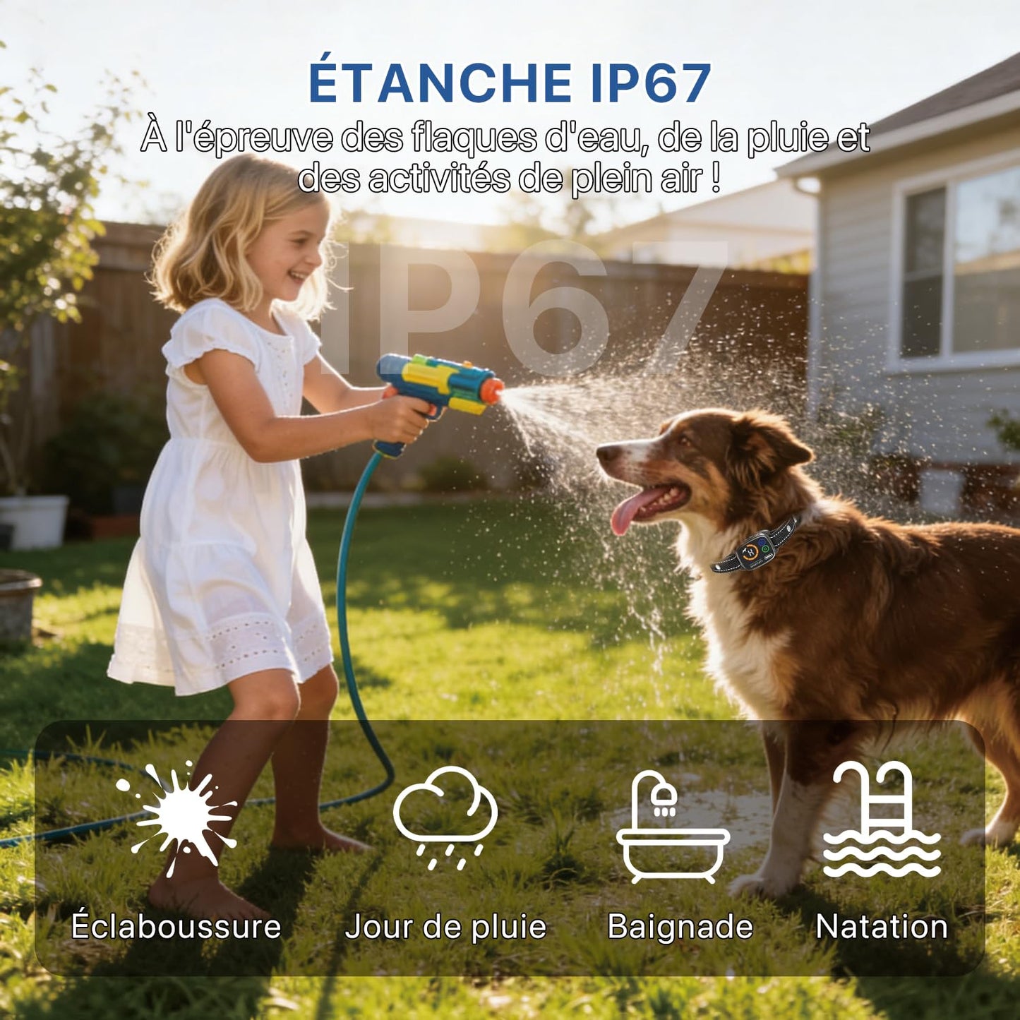 Collier Anti Aboiement Chien, Collier Electrique pour Chien 6 Niveaux de Sensibilité, Collier Anti-aboiement Intelligent 3 Modes, Étanche IP67 pour Petit Moyen Grand Chien - Noir