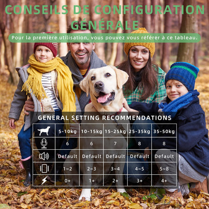 Collier Anti Aboiement Chien, 4 Modes Son/Vibration/Choc Electrique, Réglable 8 Niveaux de Sensibilité, Rechargeable Contrôle Anti-aboiement Intelligent, Étanche IP67 pour Gros Petit Chien-Noir